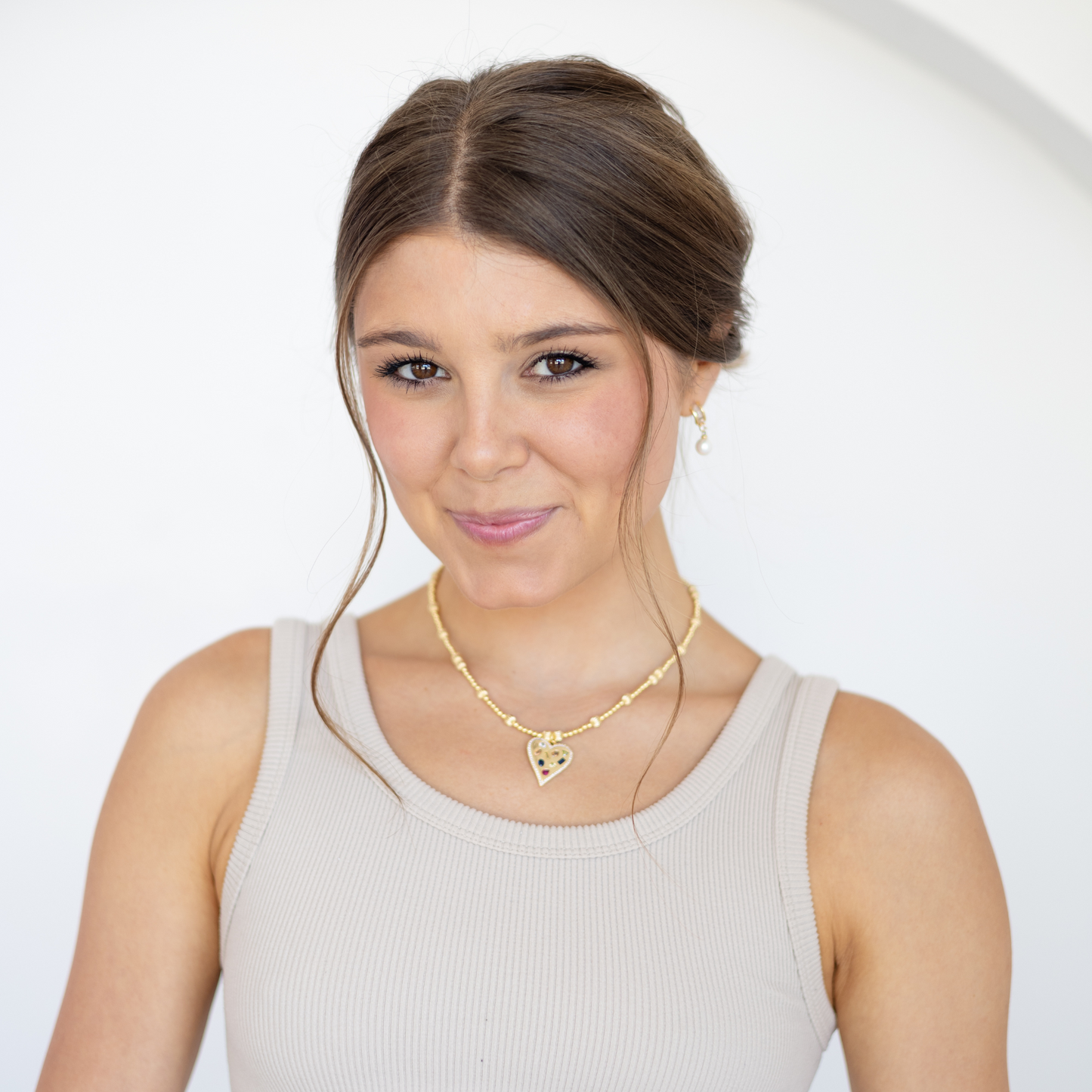 Bejeweled Heart Necklace