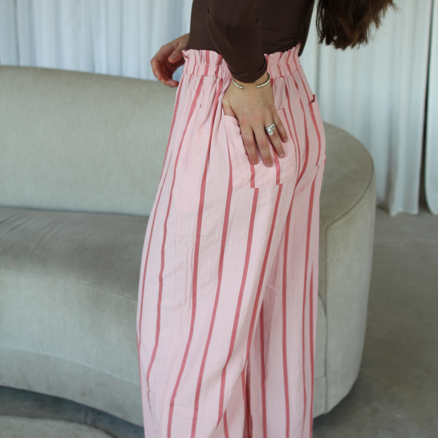 Pinstripe Pink Pants