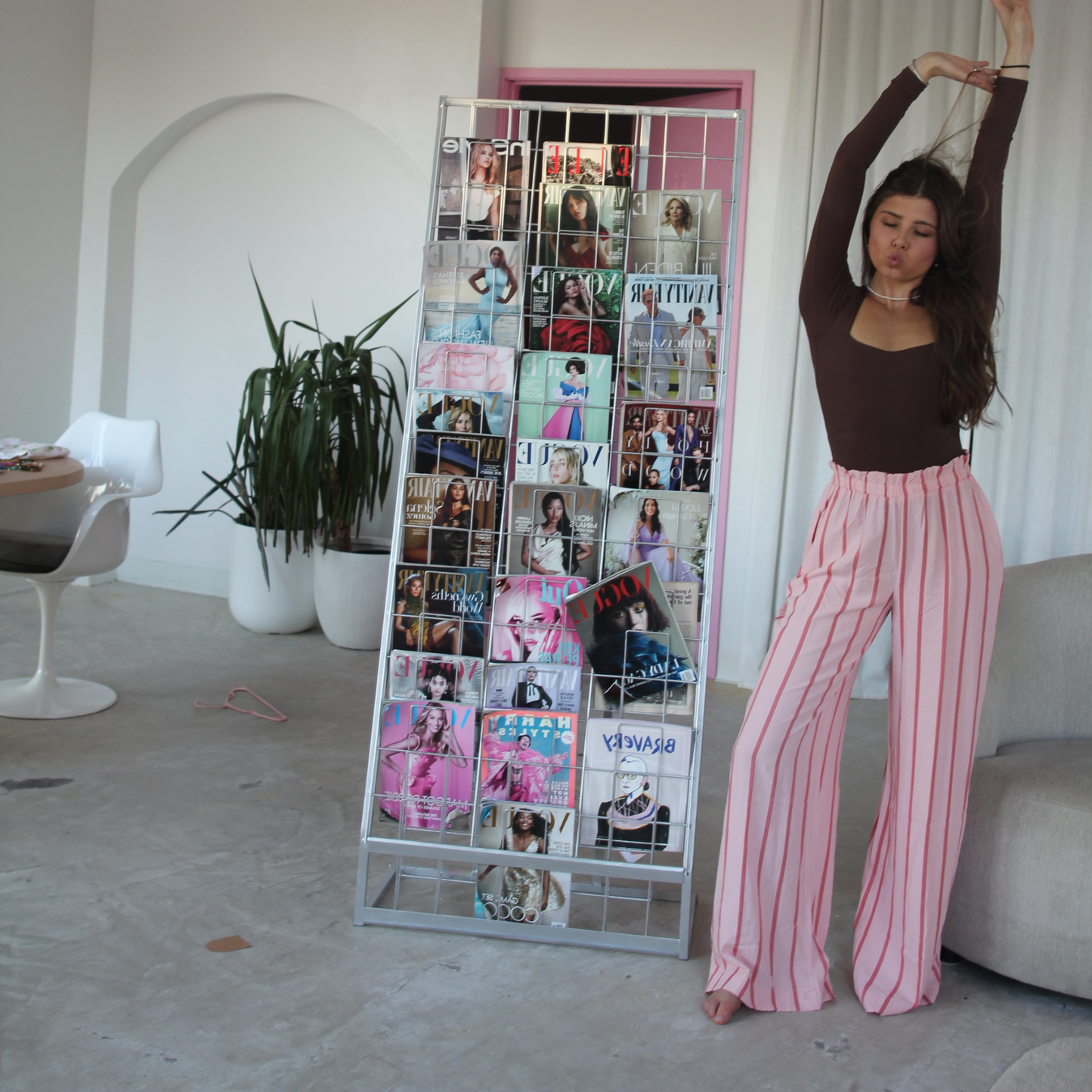 Pinstripe Pink Pants