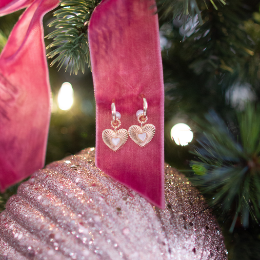 Pearl Heart Earrings