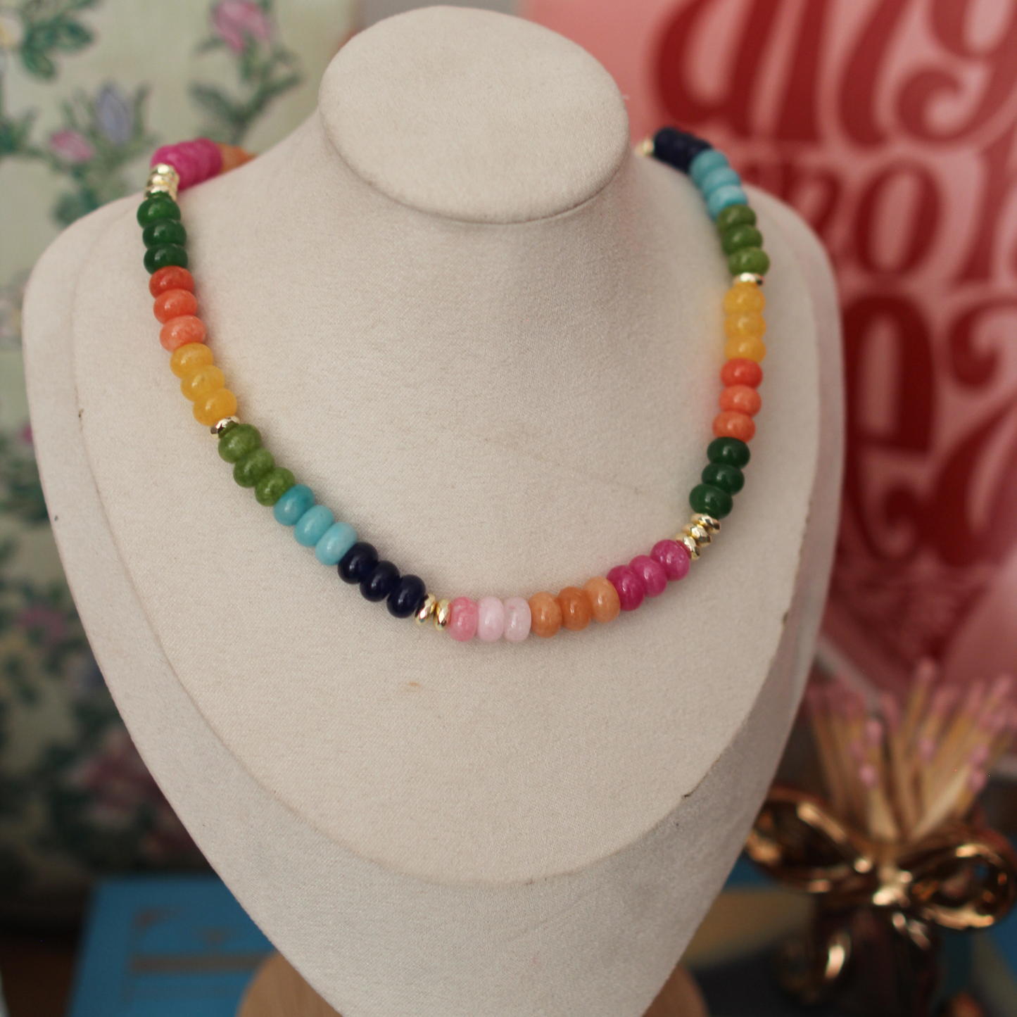 Colorful Beaded Necklaces (multiple variations)