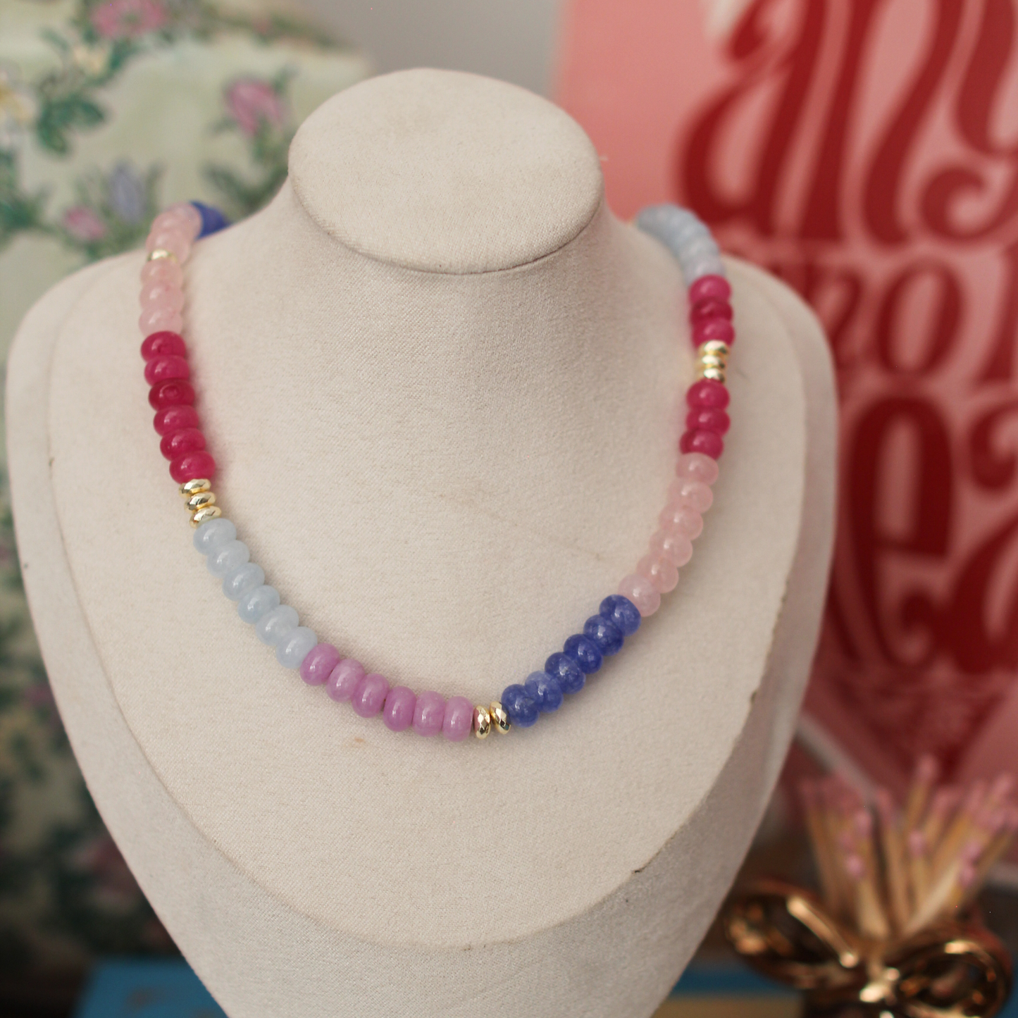 Colorful Beaded Necklaces (multiple variations)