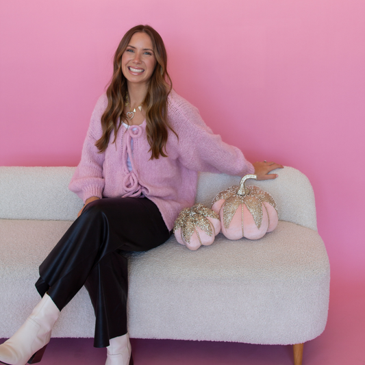 Tie It Up With a Bow Sweater: PINK